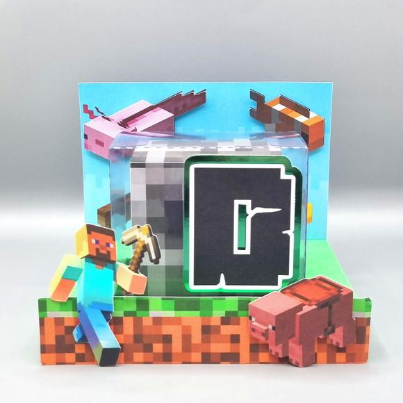Caixa Cenário com Caixa de Acetato - Minecraft