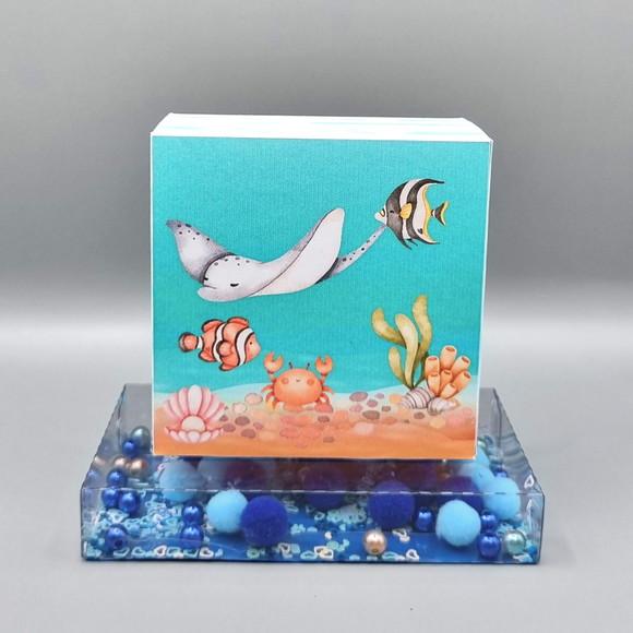 Caixa com Base de Acetato Shaker - Fundo do Mar