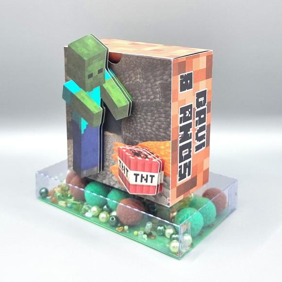 Caixa com Base de Acetato Shaker - Minecraft