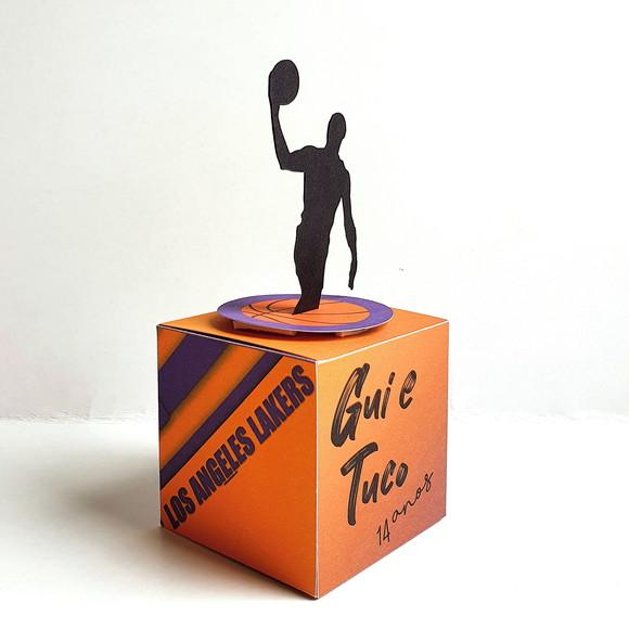 Caixa Cubo - Basquete Los Angeles Lakers