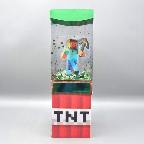 Caixa Cubo Dupla de Acetato - Minecraft