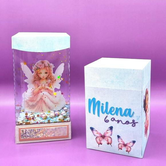 Caixa Cubo Dupla de Acetato - Fadas