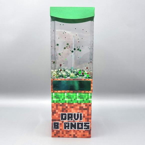 Caixa Cubo Dupla de Acetato - Minecraft
