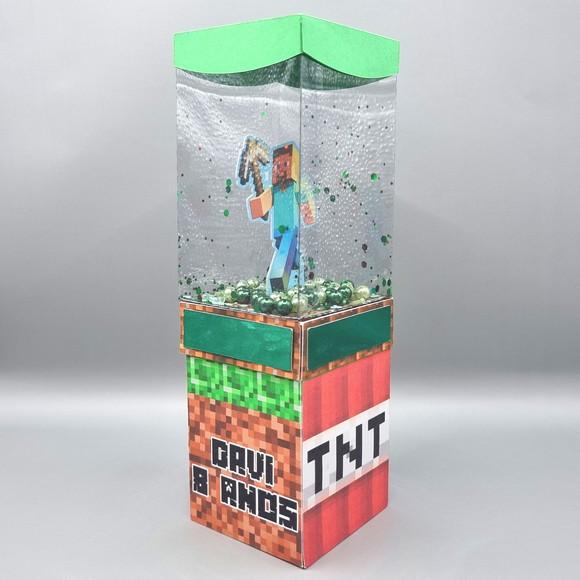 Caixa Cubo Dupla de Acetato - Minecraft