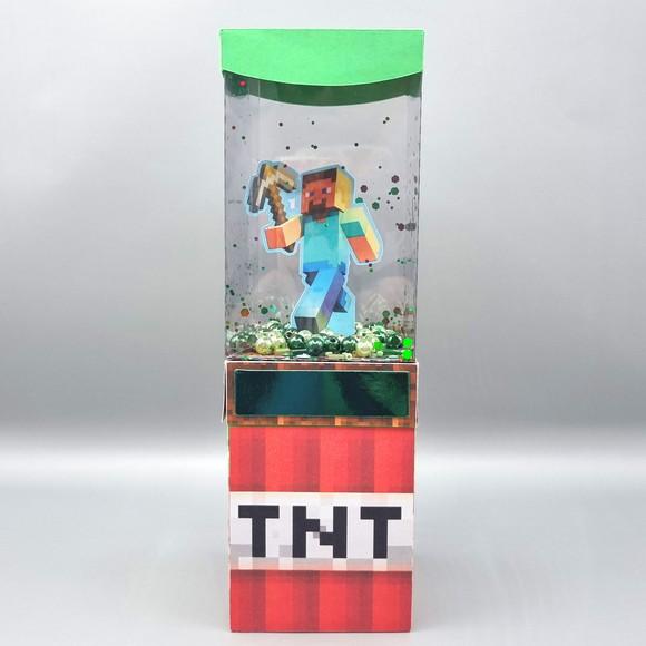 Caixa Cubo Dupla de Acetato - Minecraft