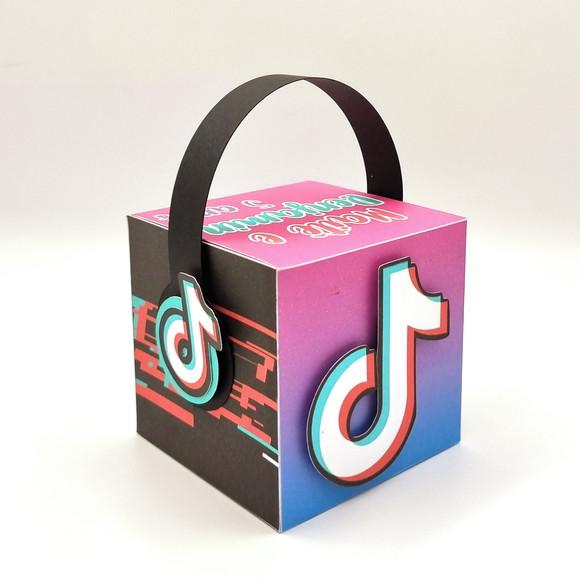 Caixa Cubo Fone de Ouvido - Tik Tok - Tiktok