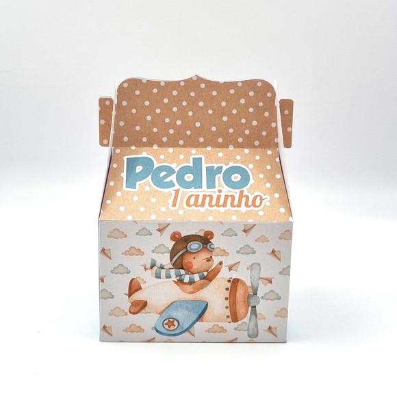Caixa Malinha - Urso Aviador Aquarela
