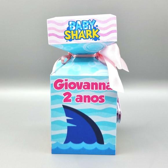 Caixa Meia Bala - Baby Shark Rosa