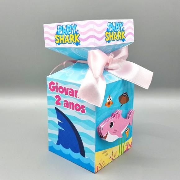 Caixa Meia Bala - Baby Shark Rosa
