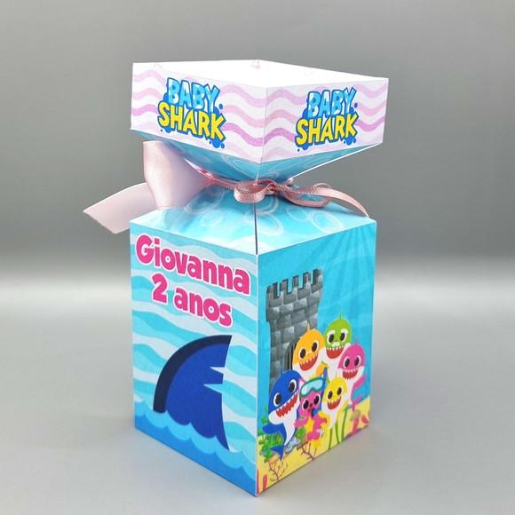 Caixa Meia Bala - Baby Shark Rosa