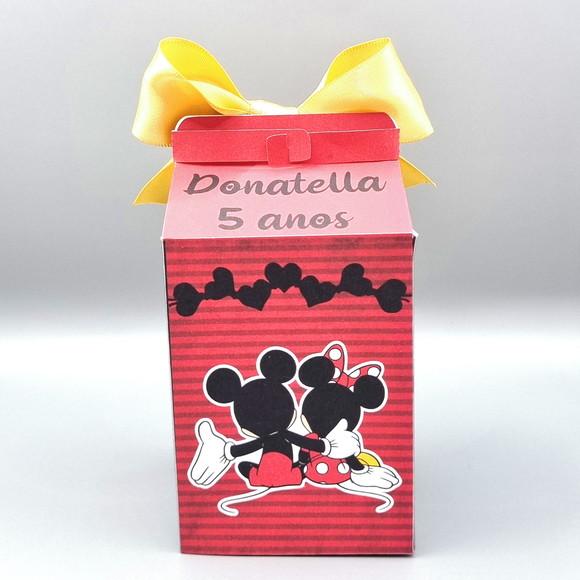 Caixa Milk - Mickey e Minnie Vermelha