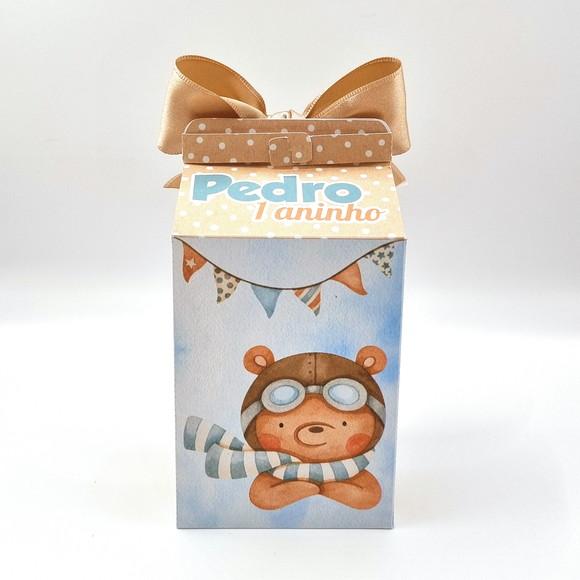 Caixa Milk - Urso Aviador Aquarela