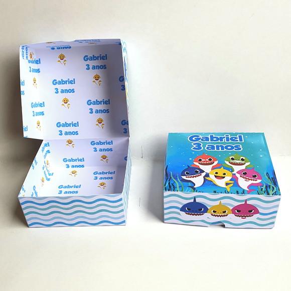 Caixa para 4 Doces - Baby Shark
