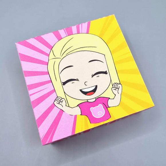 Caixa para 4 Doces - Aventureira Rosa