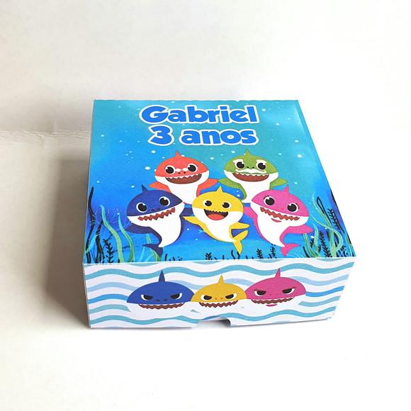 Caixa para 4 Doces - Baby Shark