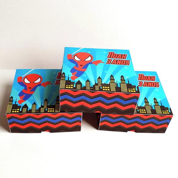 Caixa para 4 Doces - Homem Aranha Baby