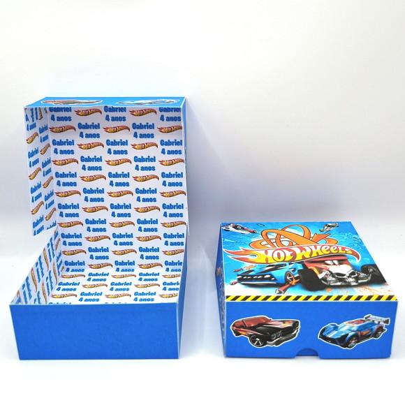 Caixa para 4 Doces - Hot Wheels