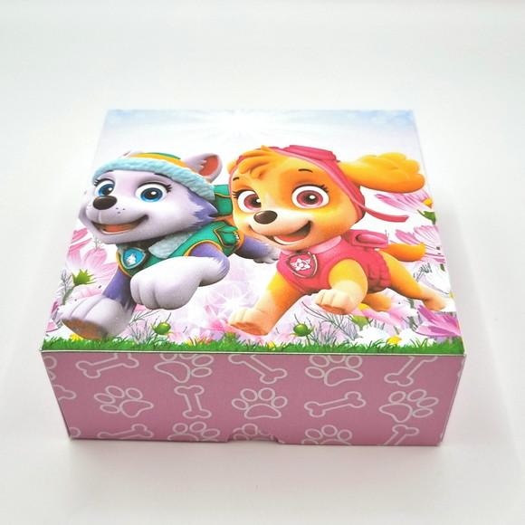 Caixa para 4 Doces - Patrulha Canina Rosa