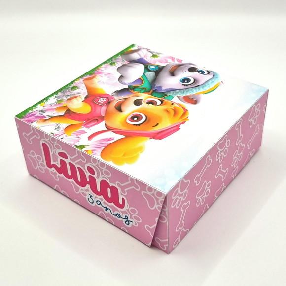 Caixa para 4 Doces - Patrulha Canina Rosa