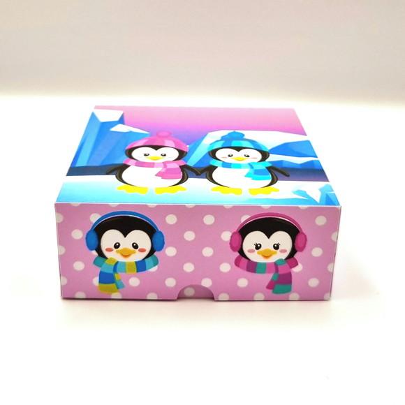 Caixa para 4 Doces - Pinguim