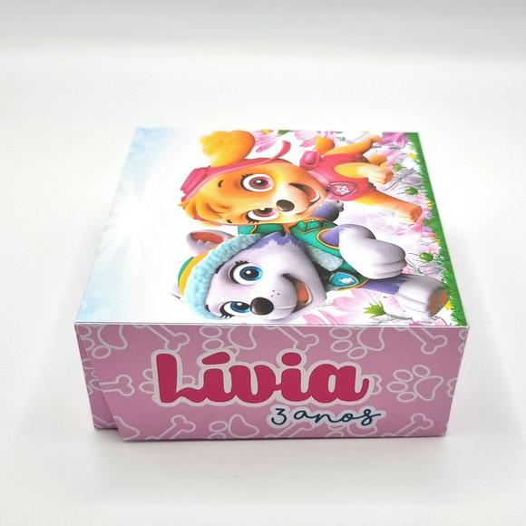 Caixa para 4 Doces - Patrulha Canina Rosa