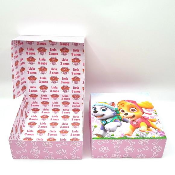 Caixa para 4 Doces - Patrulha Canina Rosa