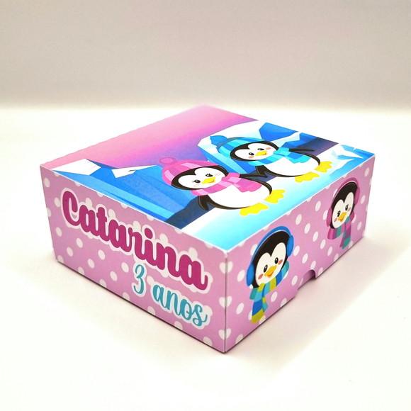 Caixa para 4 Doces - Pinguim