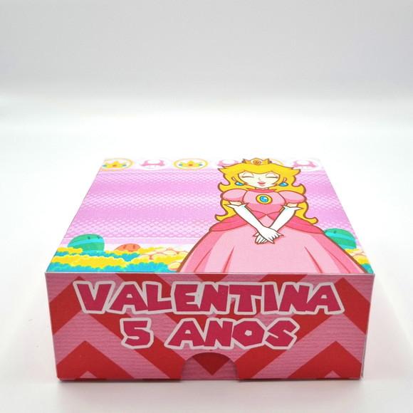 Caixa para 4 Doces - Princesa Peach (super Mario)