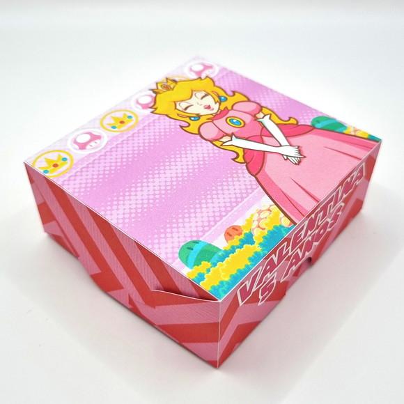 Caixa para 4 Doces - Princesa Peach (super Mario)