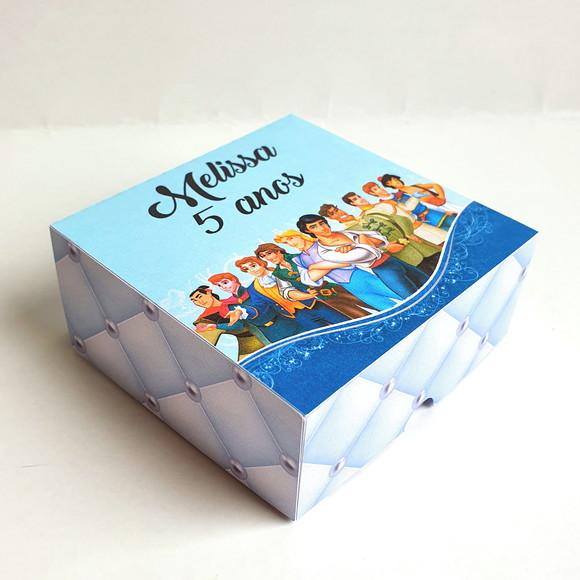 Caixa para 4 Doces - Príncipes Disney
