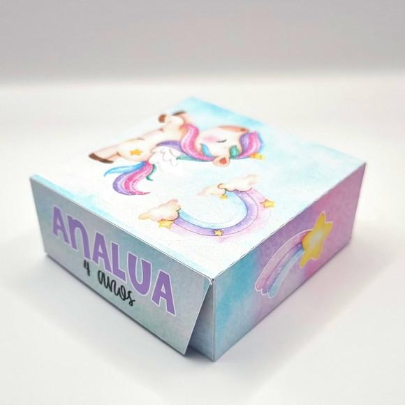 Caixa para 4 Doces - Unicórnio