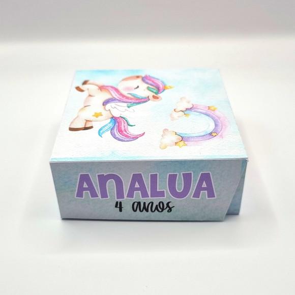 Caixa para 4 Doces - Unicórnio