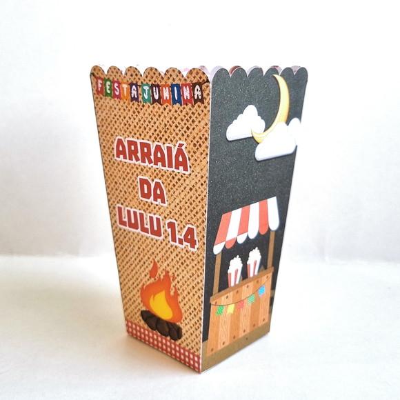 Caixa para Pipoca - Festa Junina Menina