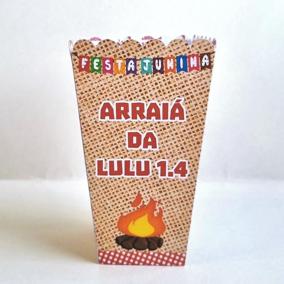 Caixa para Pipoca - Festa Junina Menina