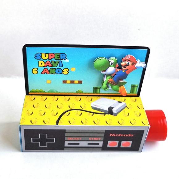 Caixa para Tubete Vídeo Game 3d - Super Mario