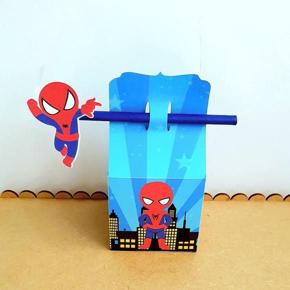 Caixa Passa Canudo - Homem Aranha Baby