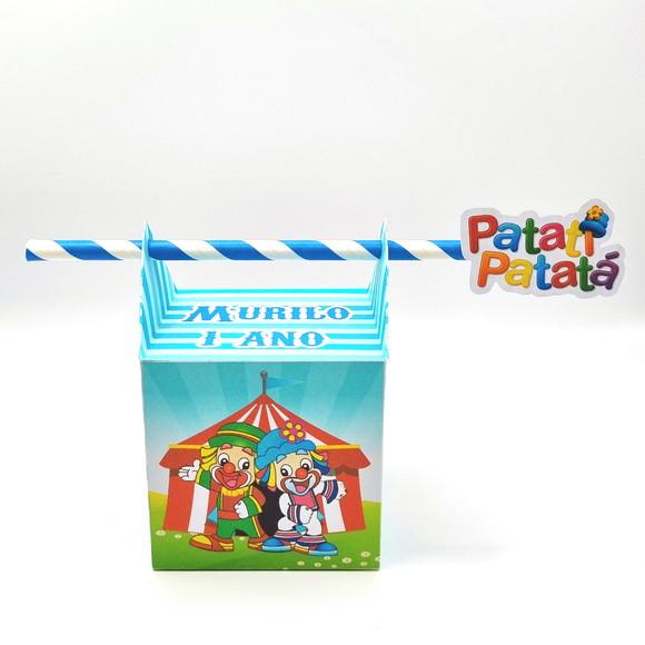 Caixa Passa Canudo - Patati Patata Azul
