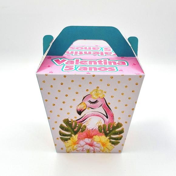 Caixa Sushi com Alça - Flamingos
