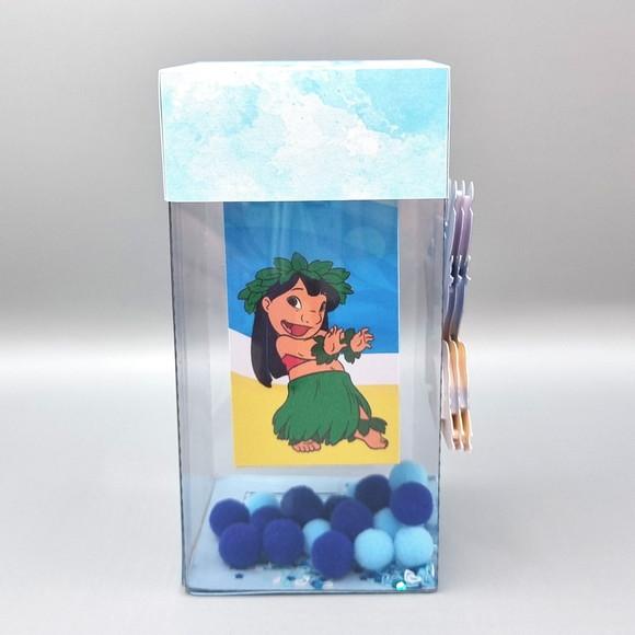 Caixa Suspensa de Acetato com Shaker - Lilo e Stitch