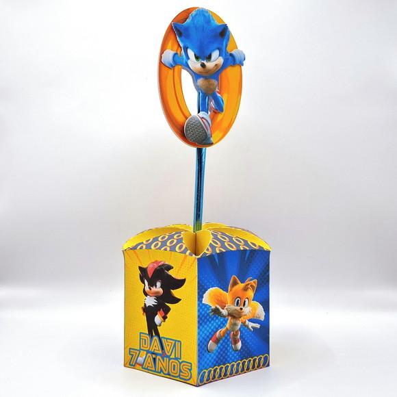Centro de Mesa Sextavado - Sonic