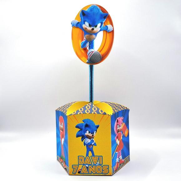 Centro de Mesa Sextavado - Sonic