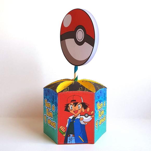 Centro de Mesa Sextavado Pokemon