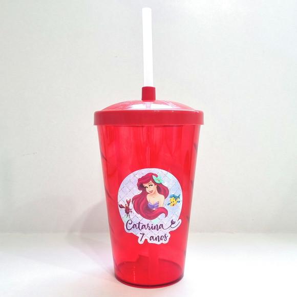 Copo Twister 400 ml Personalizado - Pequena Sereia