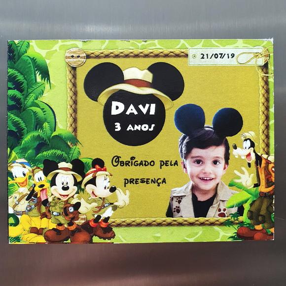 Foto Imã de Geladeira Mickey Safari