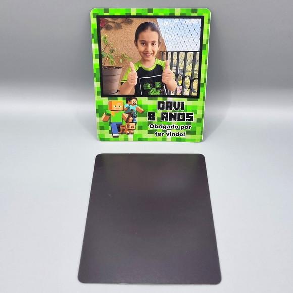 Foto Imã de Geladeira Minecraft - Polaroid