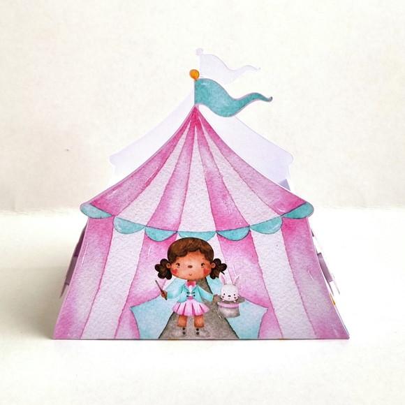 Kit Caixas Personalizadas 20 Itens - Circo Rosa