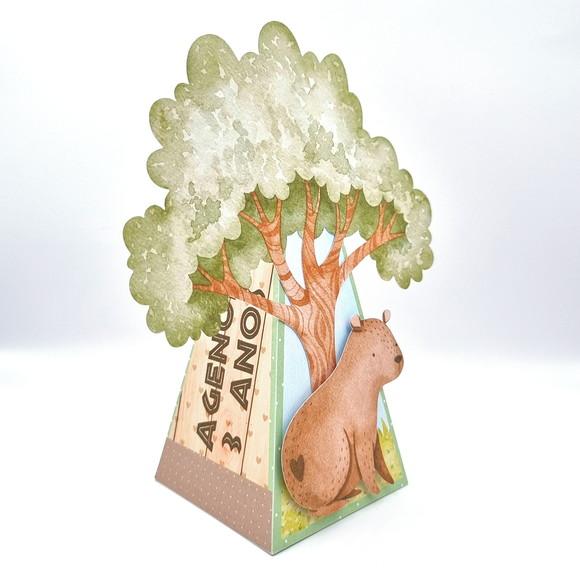 Kit Caixas Personalizadas 20 Peças Capivara Fauna Brasileira