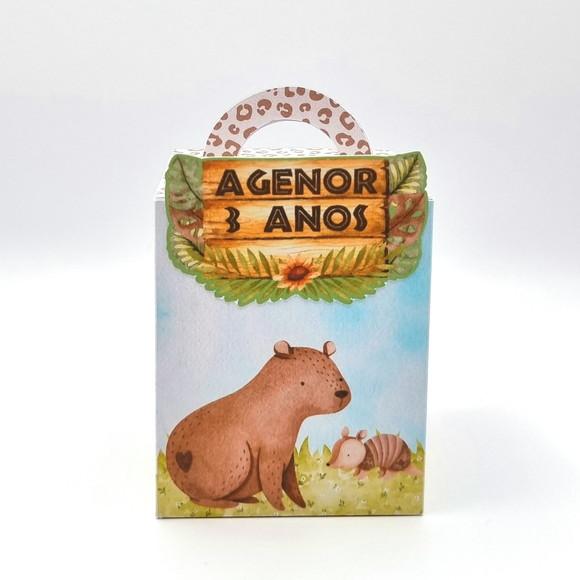 Kit Caixas Personalizadas 20 Peças Capivara Fauna Brasileira