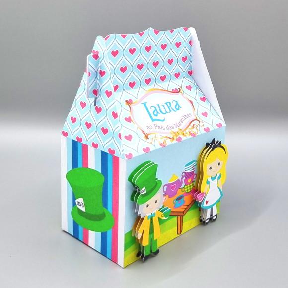 Kit Caixas Personalizadas 30 Pç Alice no País das Maravilhas