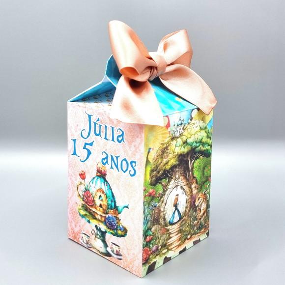 Kit Caixas Personalizadas 50 Pç Alice no País das Maravilhas